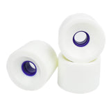 Maxbell 4Pcs Skateboard Wheels Set Replacement PU Roller 78A Longboard Parts White