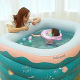 Maxbell Outdoor Inflatable Swimming Paddling Pool Garden Family Pools 210x150x75cm