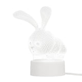 Maxbell Fashion Desk 3D LED USB Night Light Creative Bedroom Table Lamp Gift Rabbit