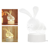 Maxbell Fashion Desk 3D LED USB Night Light Creative Bedroom Table Lamp Gift Rabbit