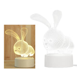 Maxbell Fashion Desk 3D LED USB Night Light Creative Bedroom Table Lamp Gift Rabbit