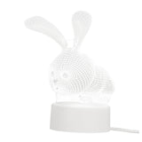 Maxbell Fashion Desk 3D LED USB Night Light Creative Bedroom Table Lamp Gift Rabbit