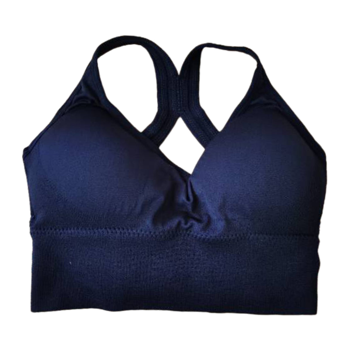 Maxbell Comfort Sports Bra Yoga Crop Top Vest Running Underwear Blue M