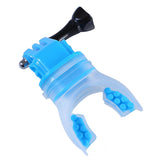 Maxbell Action Camera Holder Mouth Mount for GoPro Hero 7 8 6 5 Surfing Blue_B