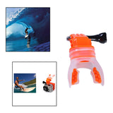 Maxbell Action Camera Holder Mouth Mount for GoPro Hero 7 8 6 5 Surfing Orange_B
