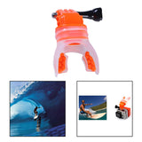 Maxbell Action Camera Holder Mouth Mount for GoPro Hero 7 8 6 5 Surfing Orange_B