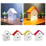 Maxbell Cuckoo Wall Clock Modern Bird House Hanging Watch Home School Office White
