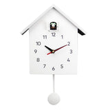 Maxbell Cuckoo Wall Clock Modern Bird House Hanging Watch Home School Office White