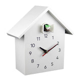 Maxbell Cuckoo Wall Clock Modern Bird House Hanging Watch Home School Office White