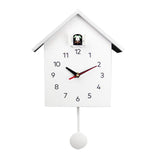 Maxbell Cuckoo Wall Clock Modern Bird House Hanging Watch Home School Office White