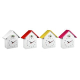 Maxbell Cuckoo Wall Clock Modern Bird House Hanging Watch Home School Office White