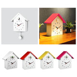 Maxbell Cuckoo Wall Clock Modern Bird House Hanging Watch Home School Office White