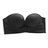 Womens Bra Strapless Lingerie Front Closure Brassiere Black 34AB