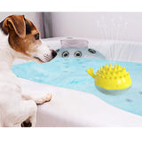 Maxbell Dog Bath Toy Water Spray Whale Induction Sprinkler Teething Play Toys Yellow