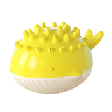 Maxbell Dog Bath Toy Water Spray Whale Induction Sprinkler Teething Play Toys Yellow