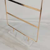 Maxbell Marble Base Jewelry Rack Metal Earring Display Stand 3 Tier White Base