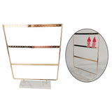 Maxbell Marble Base Jewelry Rack Metal Earring Display Stand 3 Tier White Base