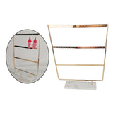 Maxbell Marble Base Jewelry Rack Metal Earring Display Stand 3 Tier White Base