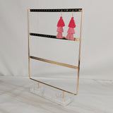 Maxbell Marble Base Jewelry Rack Metal Earring Display Stand 3 Tier White Base