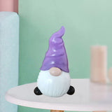 Maxbell Faceless Garden Gnome Statue Outdoor Yard Figurine Sculpture Arts Purple