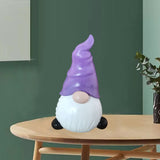 Maxbell Faceless Garden Gnome Statue Outdoor Yard Figurine Sculpture Arts Purple