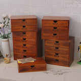 Maxbell Wooden Chest Drawers Storage Organizer Desktop Box Cabinet Wood 4 Drawers