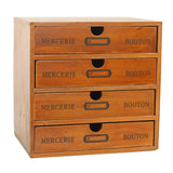 Maxbell Wooden Chest Drawers Storage Organizer Desktop Box Cabinet Wood 4 Drawers