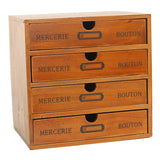 Maxbell Wooden Chest Drawers Storage Organizer Desktop Box Cabinet Wood 4 Drawers