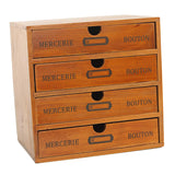 Maxbell Wooden Chest Drawers Storage Organizer Desktop Box Cabinet Wood 4 Drawers