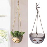 Maxbell Cute Cartoon Hanging Planters Indoor Outdoor Plants Flower Pot  Grey