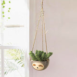 Maxbell Cute Cartoon Hanging Planters Indoor Outdoor Plants Flower Pot  Grey