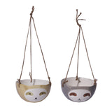 Maxbell Cute Cartoon Hanging Planters Indoor Outdoor Plants Flower Pot  Grey