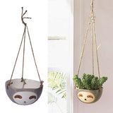 Maxbell Cute Cartoon Hanging Planters Indoor Outdoor Plants Flower Pot  Grey