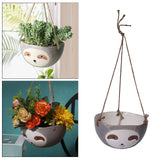 Maxbell Cute Cartoon Hanging Planters Indoor Outdoor Plants Flower Pot  Grey