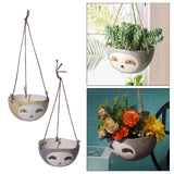 Maxbell Cute Cartoon Hanging Planters Indoor Outdoor Plants Flower Pot  Grey