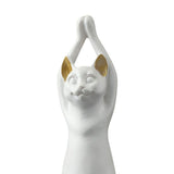 Maxbell Yoga Cat Statue Decorative Figurine Decor Cats Ornament Facing Dog Pose