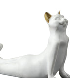 Maxbell Yoga Cat Statue Decorative Figurine Decor Cats Ornament Mountain Posture