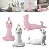 Maxbell Yoga Cat Statue Decorative Figurine Decor Cats Ornament Mountain Posture