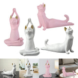 Maxbell Yoga Cat Statue Decorative Figurine Decor Cats Ornament Mountain Posture