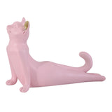 Maxbell Yoga Cat Statue Decorative Figurine Decor Cats Ornament Mountain Pink