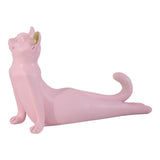 Maxbell Yoga Cat Statue Decorative Figurine Decor Cats Ornament Mountain Pink