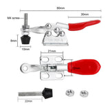 Maxbell 2Pcs 60Kg Holding Capacity Toggle Clamp Quick Horizontal Clamp Release Tools