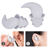 Maxbell Noise Reduction Ear Plugs Silicone Sound Blocking for Sleep Snoring Swimming White