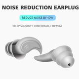 Maxbell Noise Reduction Ear Plugs Silicone Sound Blocking for Sleep Snoring Swimming White