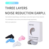 Maxbell Noise Reduction Ear Plugs Silicone Sound Blocking for Sleep Snoring Swimming White