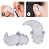 Maxbell Noise Reduction Ear Plugs Silicone Sound Blocking for Sleep Snoring Swimming White