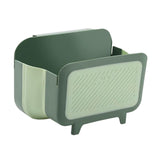 Maxbell 1x Portable Kitchen Foldable Trash Can Wall Hanging Cabinet Door Office green