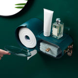 Maxbell Toilet Paper Holder Bathroom Tissue Box Dispenser Storage Wall Mount White 1