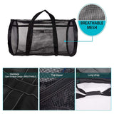 Maxbell Foldable Mesh Beach Bag Pool Tote Bags Shoulder Handbag Organizer Small