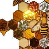 Maxbell Honey Bee Honeycomb Wall Decor Garden Door Farmhouse Kitchen Hanging Decor A